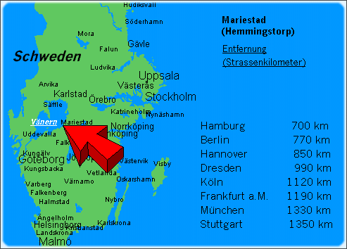 Karte Mariestads Lage in Schweden (18K)